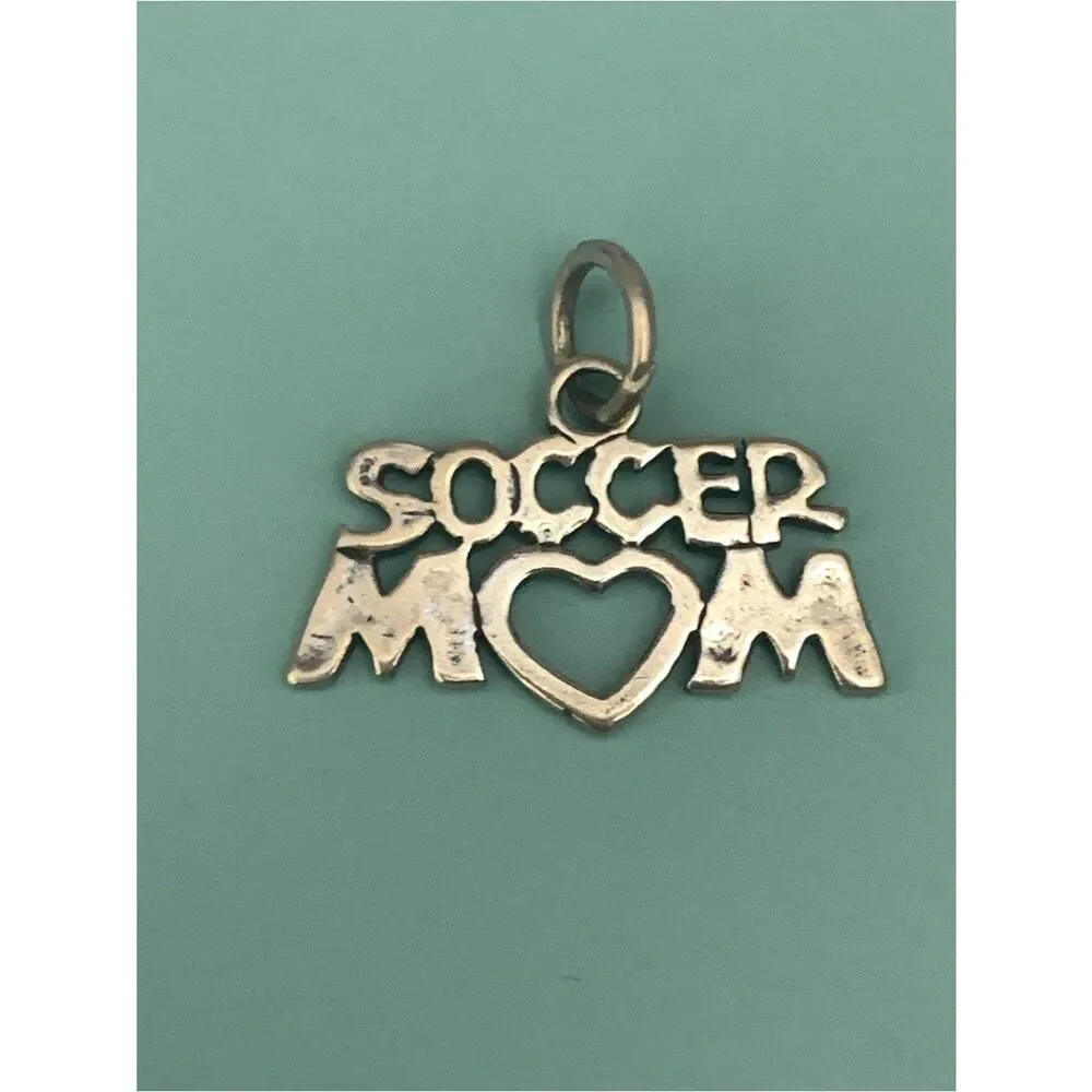 .925 Soccer Mom Sterling Silver Jewelry Charm